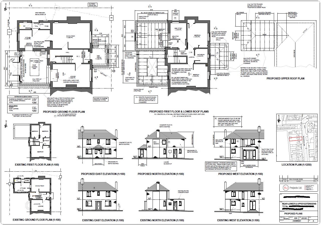 Planning Permission Drawings and Building Regulations Drawings